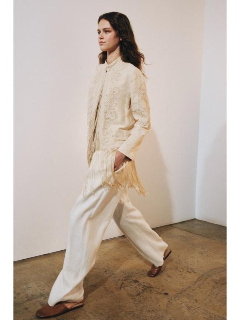 ZARA ZW COLLECTION FRINGED JACKET